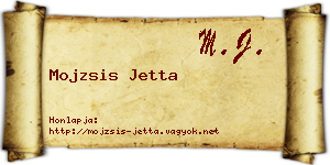 Mojzsis Jetta névjegykártya